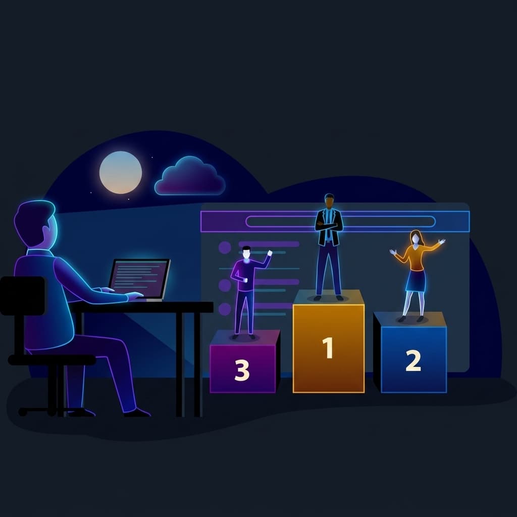 Concept of SEO Ranking Illustration by WOOBRO LTD